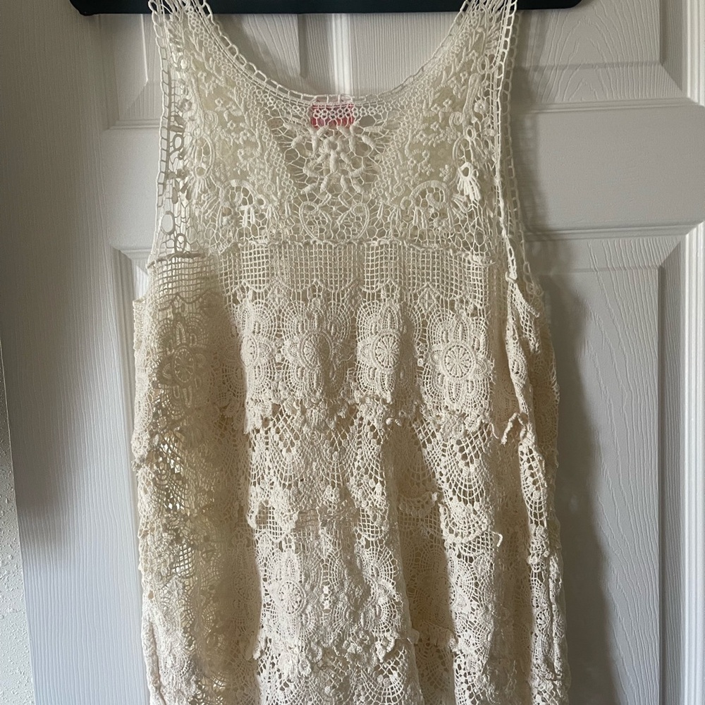 Free People Cream Crochet Top - Picture 2 of 4